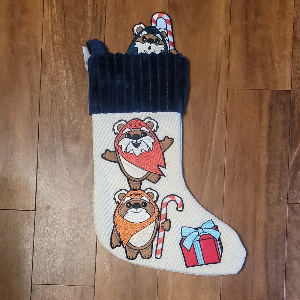 NWT Rare Disney Star Wars Ewok Stocking Holiday Edition 2022